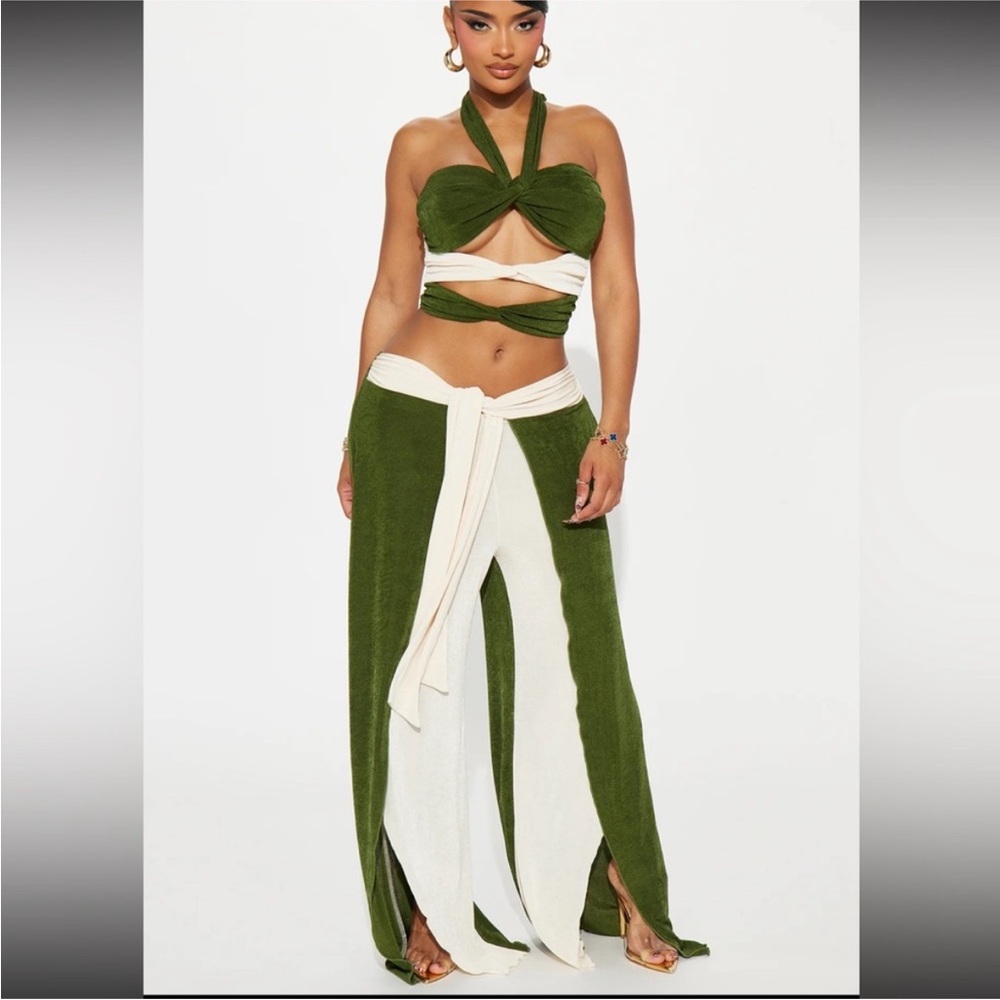 Green & Cream matching set 1X